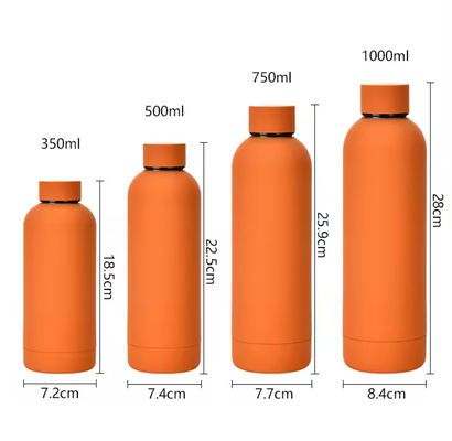 Peinture en caoutchouc à double paroi Flasque à vide Tumbler 500 ml Bouteilles d'eau en acier inoxydable