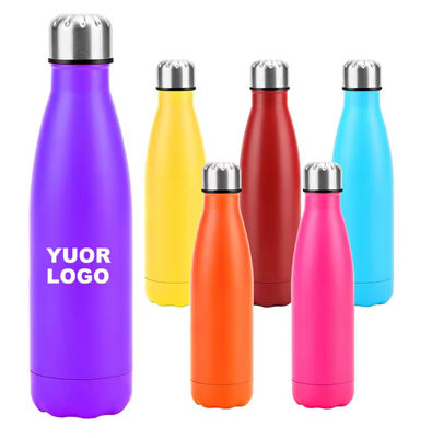 Vente à chaud 500 ml bouteille d'eau à vide isolée en acier inoxydable Bouteille en acier sur mesure