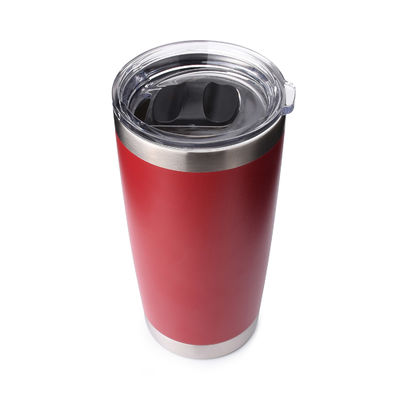 20 onces Tumbler en métal blanc rouge avec couvercle de glisserie magnétique OEM ODM