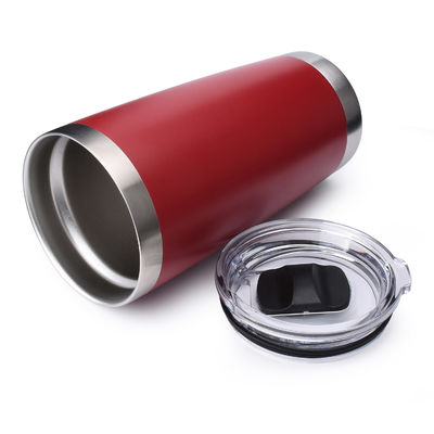 20 onces Tumbler en métal blanc rouge avec couvercle de glisserie magnétique OEM ODM