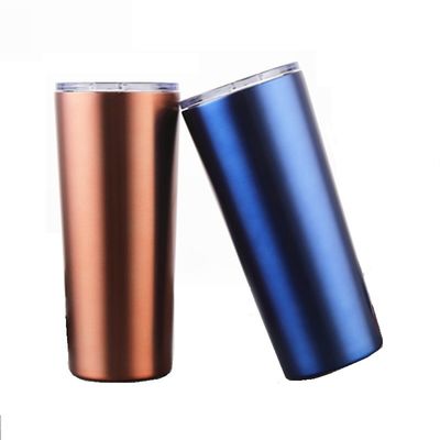 la glace bleue rouge de culbuteur de café de l'acier inoxydable 17oz/boisson chaude attaque avec des pailles