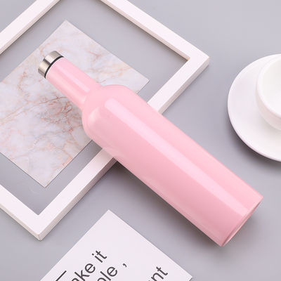 Matériaux écologiques isolés roses attrayants de bouteille d'acier inoxydable de couleur