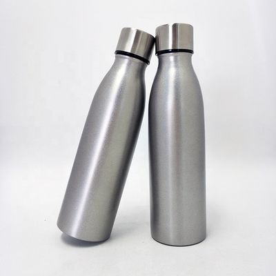 la bouteille inoxydable de sports de couleur de la nature 17oz, bouteille de sports de vide avec sautent le couvercle