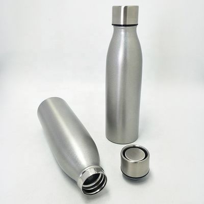 la bouteille inoxydable de sports de couleur de la nature 17oz, bouteille de sports de vide avec sautent le couvercle