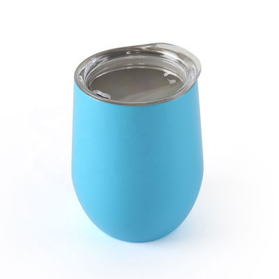 la tasse de vin de l'acier inoxydable 12oz a adapté la sécurité aux besoins du client élevée imprimée par logo avec le couvercle