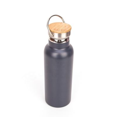 500ml 17oz a personnalisé la poudre grise isolée de bouteille d'eau enduisant la taille de 7.8*23cm