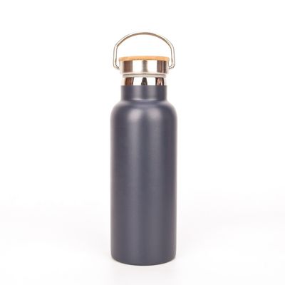 500ml 17oz a personnalisé la poudre grise isolée de bouteille d'eau enduisant la taille de 7.8*23cm