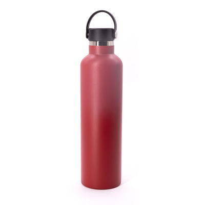 le vide de 18oz 21oz 24oz a isolé la bouteille, logo gravant en refief de flacon étroit de bouche