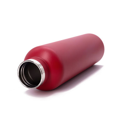 le vide de 18oz 21oz 24oz a isolé la bouteille, logo gravant en refief de flacon étroit de bouche