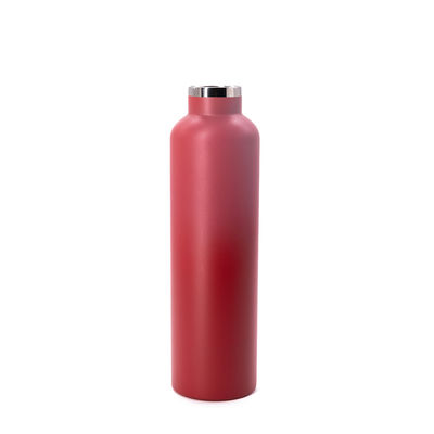 le vide de 18oz 21oz 24oz a isolé la bouteille, logo gravant en refief de flacon étroit de bouche